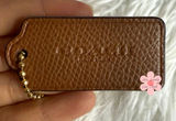 2" Coach Brown Fob Bag Charm Hang tag Hangtag Photo 0