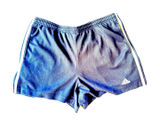 Adidas Women’s Running Shorts Medium Blue White Stripes 3-Stripes Activewear Photo 0