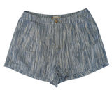 Altar'd State Linen Blend Shorts‎ Blue Stripe Women's Size Large Lined Photo 0
