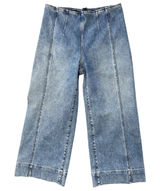 White House‎ Black Market Extra High Rise Wide Leg Crop Jeans Size 10 Bare Back Photo 0