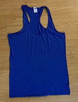 Victoria’s Secret PINK racer back tank top-royal blue. Size Large Photo 0