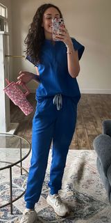 FIGS Scrubs Set Blue Jogger Photo 0