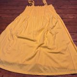 Ellos Yellow Smocked Bodice Sleeveless Knit‎ Dress Plus Size 1X 22/24 Photo 0