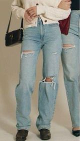 PacSun Ripped Boyfriend Jeans 90s High-Rise Light Wash Distressed 25 Photo 0