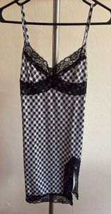 Houndstooth Print Dress Black Size XS Photo 0