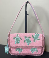 Handcrafted In India | Beaded Turtle Shoulder Bag 🐢 Pink Photo 0