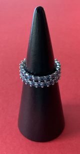 Bomb Party RBP5905 “Unspoken Dreams” Cubic Zirconia on Rhodium Size 7 Ring NWT Photo 0