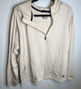 Carhartt Force Relaxed Fit Quarter Zip Waffle Knit Hoodie Cream Beige 2X Photo 0