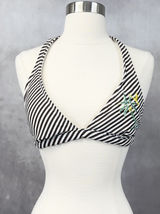 OP Ocean Pacific Bikini Top Women Small‎ Embroidered Beaded Y2K Indie Beach Surf Photo 0