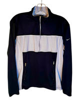 Nike Jacket Women Sz Large Swoosh Quarter Zip Pocket Light Dri Fit Run Gym Core Photo 0