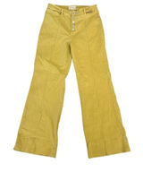 We‎ The Free Flare Pants Womens 31 Yellow Corduroy High Rise Boho 70s Retro Photo 0