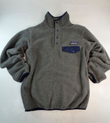 Patagonia Synchilla Snap-T Fleece Pullover Gray Navy Blue Women XS 25455 Photo 0