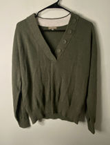 Lilla P Women's Easy Button Shawl Collar Sweater, Moss Green, Size Large Photo 0