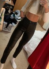 Leather Pants Black Size 27 Photo 0