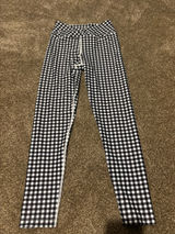 Year of Ours Black and White Gingham Kids Leggings Photo 0
