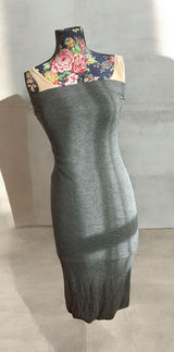 Necessary Clothing Gray Strapless Bodycon Tube Dress Size S Flat Pit to Pit 15.5 Photo 0