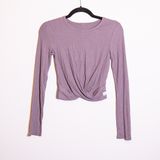 Vuori Long Sleeve Cove Twist Knot Front Long Sleeve Ribbed Crew Neck Tee Shirt Photo 0