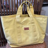 VTG L. L. Bean Boat & Tote Golden Butter Yellow Heavy Duty Canvas XL - HTF Photo 0