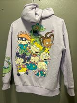 Nickelodeon Rugrats Zip Up Hoodie Lavender Sunrise Women XS Back Graphic Reptar Photo 0
