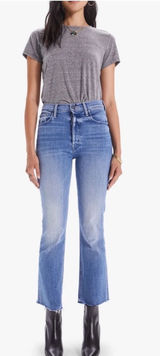 MOTHER The Tripper Ankle Fray Flared Jeans in We the Animals Wash Women’s 26 Photo 0