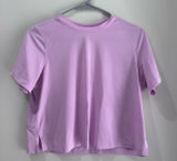 Lululemon Pink Crop Tee Shirt Photo 0