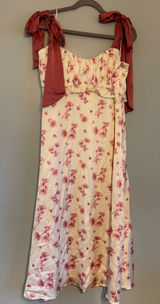 Francesca's Dress Floral White Pink Photo 0