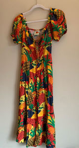 FARM Rio Fruit Salad MIDI Dress Women Size Small Summer Beach Outfit Photo 0