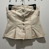 Pleated Jean Corset Top Photo 0