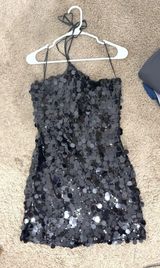 Black Sequin Dress Size L Photo 0