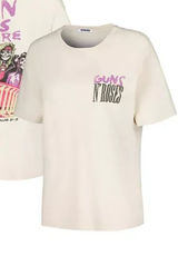 Daydreamer Guns N' Roses Was Here Boyfriend T-Shirt Size M Cream Photo 0