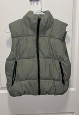 Sage Green Puffer Vest Photo 0
