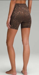 NWOT Lululemon align shorts size 6 trueleopard brown multi Photo 0