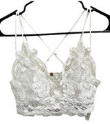 Free People FP One White Adella Floral Lace Bralette Small Boho Fairy Coquette Photo 0