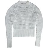 J. Crew Pointelle Crewneck Sweater in White S BZ498 Photo 0