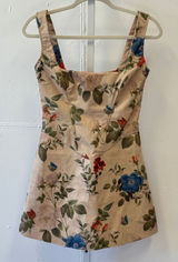 Pretty Little Thing Floral Corset Mini Dress Beige Rose Butterfly Print US‎ 2 Photo 0