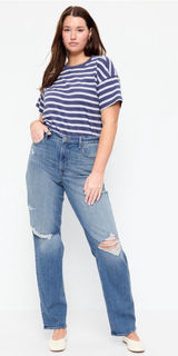 Old navy high rise OG loose ripped jeans Photo 0