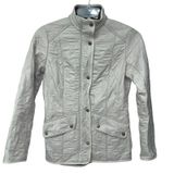 Barbour Cavalry Polarquilt Jacket Womens 6 Beige Quilted Full Zip Riding Coat‎ Photo 0
