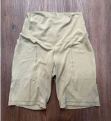 OFFLINE by Aerie Real Me Crossover High Waisted 7" Bike‎ Shorts Olive Green M Photo 0