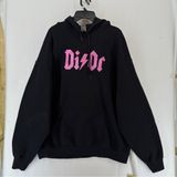 Black Graphic Skull Lighting Bolt Hoodie Size L Photo 0