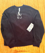 Lululemon Scuba OS Hip-Length Pullover Jewelled Black Oversized Crewneck M/L NWT Photo 0