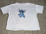 Disney 100 Lilo and Stitch Women's‎ Cream Pajamas Short Sleeve Shirt Size XL Photo 0