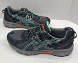 ASICS Gel Venture 6 Women’s 9 Black Teal Orange Trail Shoes T7G6Q Photo 0