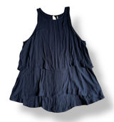 Free People Tank Layers in Love Tunic Top Womens Size M Navy Blue Boho Photo 0