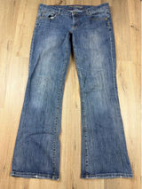 American Eagle Hipster Jeans Womens 12 Reg Blue Flare Leg Y2K Vintage 2002 Photo 0