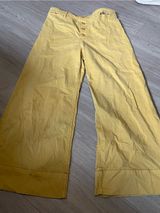 Anthropologie Mustard Yellow Wide-Leg Button-Front Pants Photo 0