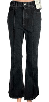 Abercrombie & Fitch Cotton Pockets Black High Rise Stretch Flared Denim Jeans 2 Photo 0