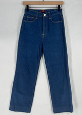 7‎ For All Mankind Straight Jeans Womens 26 Blue Denim Cotton Straight High Rise Photo 0
