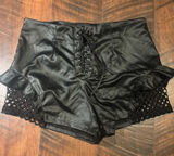 Spirit Halloween Faux Leather Lace Short Photo 0