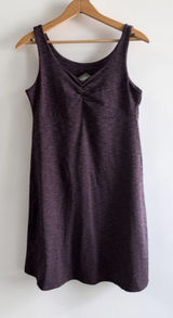 Kuhl‎ Women Plum Purple Heathered Ruched Keyhole Back Active Dress Size M Photo 0