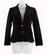 Vintage Y2K Juicy Couture Dark Brown Velour Blazer Jacket (Sample Piece) Size P Photo 0